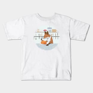 Hearty Dinner Time in Fox's Kitchen Kids T-Shirt